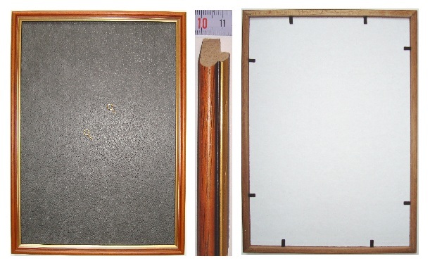 Рама 25 х 25 см БС 302 со стеклом, багет деревянный "Малайзия", "4 пальца"
