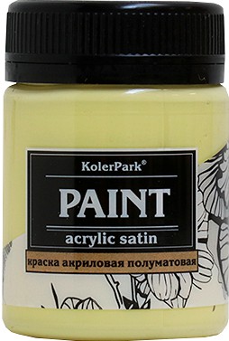 Краска акриловая сатиновая "KolerPark" 50 мл., канарейка КР.26 