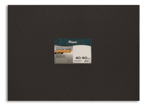 Холст грунтованный на картоне Черный 40х50см, 100% хлопок, 280 г/м2 мелкозернистый Pinax 