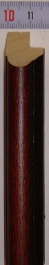 Рама 10 х 10 см. БС 307 со стеклом, багет деревянный "Малайзия", "4 пальца"