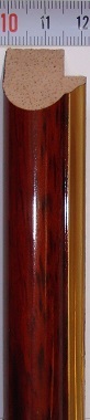 Рама 15 х 15 см. БС 221 со стеклом, багет деревянный "Малайзия", "4 пальца"