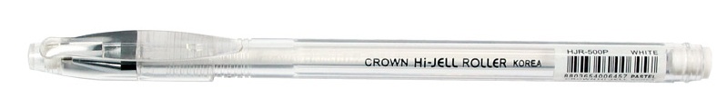 Ручка гелевая Белая 0,8мм Пастель CROWN Корея