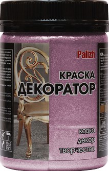 Краска Декоратор акриловая "Palizh" 0,25 кг., РОЗОВЫЙ металлик №173