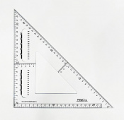 Угольник с дополнительной разметкой PROLine 45 градусов 25 см