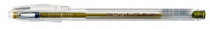 Ручка гелевая золотая Металлик 0,7мм CROWN Корея