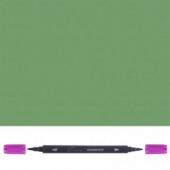 Аквамаркер "Сонет", двусторонний (кисточка и тонкий стержень), Зеленый