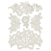 Наклейка кружевная, декоративная 11,5 х 20,5 см POL-103 A "Fun Kingdom"