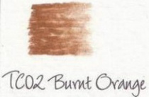 Карандаш угольный тонированный кр.корп.8мм,гриф.-4 мм,водораствор.,цв.-TC02 Оранжевый жженый Derwent