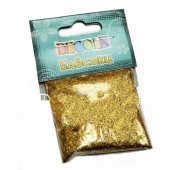 Блестки декоративные 1 мм. Золото Майя "Decola"