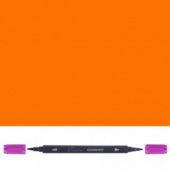 Аквамаркер "Сонет", двусторонний (кисточка и тонкий стержень), Оранжевый