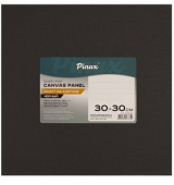 Холст грунтованный на картоне Черный 30х30см, 100% хлопок, 280 г/м2 мелкозернистый Pinax 