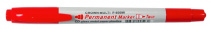 Маркер перм."Permanent marker" шир.линии 4мм./2мм. двусторонний CROWN Красный