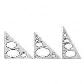 Трафарет 13 эллипсов составной PROLine для изометрии 3 треугольника