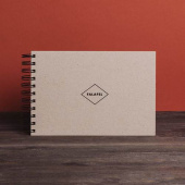 Скетчбук А5 S5 Grey Craft paper с крафтовой бумагой 50 листов плотной неотбеленной бумаги 200 г/м2