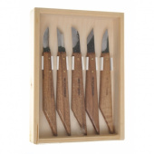Набор "Татьянка" №15 из 5 ножей для фигурн. резьбы по тверд. дер. (сталь У12а) "Татьянка"