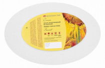 Холст на картоне "Сонет", овальный, 20х30 см, 280 г/м2, 100% хлопок, акриловый грунт, среднее зерно