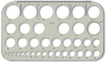Трафарет окружностей Koh-I-Noor 4-40мм, серый
