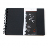 Альбом для графики на спирали "Black Book" листы черного цвета, 30л, А4, 250гр/м2
