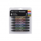 Набор художественных маркеров Promarker, "Winsor&Newton", 6 цветов, основные оттенки