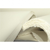 Бумага ручного литья Amatruda, 100% целлюлоза, слоновая кость 70х100 см, 200 г рваные края