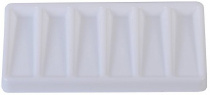 Палитра пластиковая прямоугольная "ХоББитания", 7x15,5 см, 6 углублений