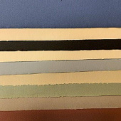 Бумага ручного литья Amatruda, 100% хлопок, 50х70 см, 200 г, 9 оттенков, мелкое зерно, рваные края