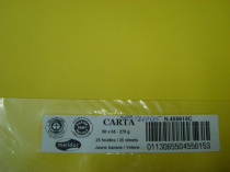 Картон "Cartador" 50x65 270г/м. Желтый светлый