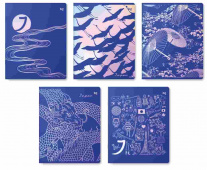 Тетрадь 48л., А5, клетка BG "Синий цвет", суперэконом