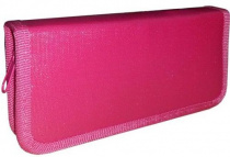 Пенал 1 секция 90 х 190 мм, искусственная кожа, розовый ПКЗ 02-51 (52324)