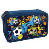 Пенал 3 секции 110 х 190 мм, ламинированный картон, "Цветной футбол" ПКК 12- 5