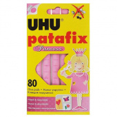 Клеящие подушечки UHU PATAFIX PRINCESS для временного крепления, розовые 80шт., 41710