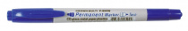 Маркер перм."Permanent marker" шир.линии 4мм./2мм. двусторонний CROWN Синий