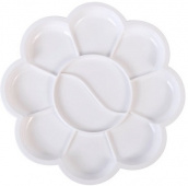 Палитра пластиковая круглая форма-цветок "ХоББитания", d=13,5 см, 10 углублений
