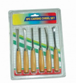 Набор стамесок по дереву 6шт., сталь, упак.-блистер