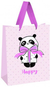 Пакет подарочный 18*23*10см MESHU "PandaGift_Pink", отд. фольгой, матовая ламинация Пакет подарочный 18*23*10см MESHU "PandaGift_Pink", отд. фольгой, матовая ламинация