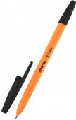 Ручка шариковая Attache Economy черная 0,5мм, оранжевый корпус 