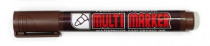 Маркер перманентный "Multi marker" шир.линии 3мм. Коричневый CROWN