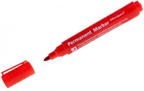 Маркер перманентный OfficeSpace "8004" красный, пулевидный, 2мм