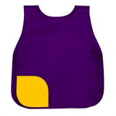 Фартук - накидка для труда с 1 карманом и нарукавниками, Фиолетовый, ПВХ, 475х410мм. ФН 2