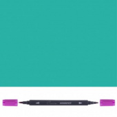 Аквамаркер "Сонет", двусторонний (кисточка и тонкий стержень), Изумрудный зеленый