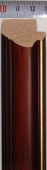 Рама 40 х 50 см. БС 224 МД со стеклом, багет деревянный "Малайзия", "4 пальца"