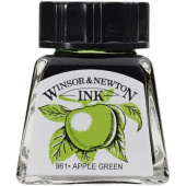 Тушь Winsor&Newton для рисования, зеленое яблоко, флакон c пипеткой 14мл