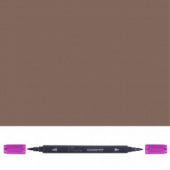 Аквамаркер "Сонет", двусторонний (кисточка и тонкий стержень), Коричневый