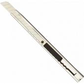 Нож канцелярский 9мм., металлический Attache, фиксатор, цветной металлик