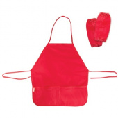 Фартук, ткань - полиэстер, размер 50х45 см, нарукавники 16х23 см 