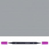 Аквамаркер "Сонет", двусторонний (кисточка и тонкий стержень), Серый