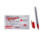 Маркер перманентный "P-505-F" красный, пулевидный, 1мм "Crown"