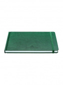 Скетчбук для акварели А5, 32л бумага 200 г/кв.м. Гознак, книжный переплет, иск. кожа зеленый