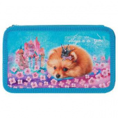 Пенал 3 секции 110 х 190 мм, ламинированный картон, "Принцесса шпиц" ПКК 12- 5