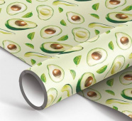Упаковочная бумага глянцевая 70*100см, MESHU "Avocado", 80г/м2 Упаковочная бумага глянцевая 70*100см, MESHU "Avocado", 80г/м2